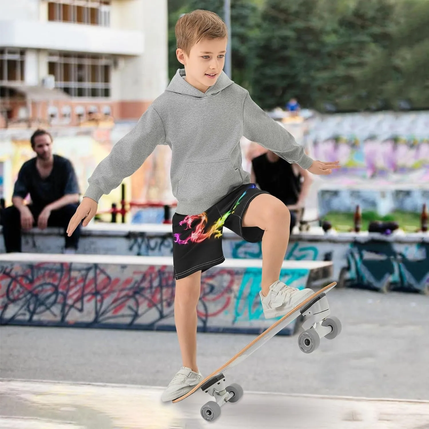 Boys Athletic Shorts Size 7-15 Boys' Casual Shorts with Pockets Elastic Waist Summer Kids Bottom for Sports Homewear