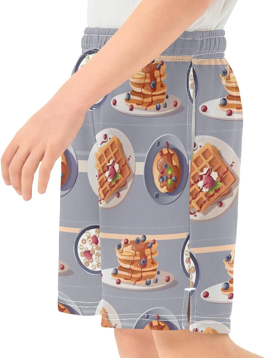 Boys Athletic Shorts Size 7-15 Boys' Casual Shorts with Pockets Elastic Waist Summer Kids Bottom for Sports Homewear