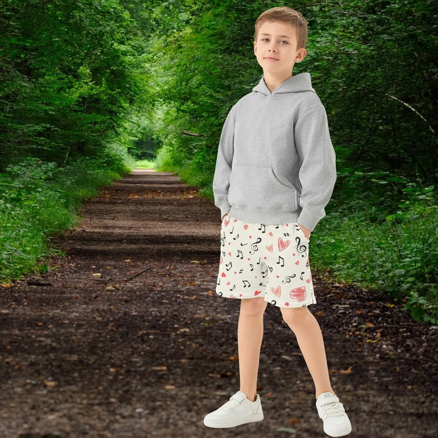 Boys Athletic Shorts Size 7-15 Boys' Casual Shorts with Pockets Elastic Waist Summer Kids Bottom for Sports Homewear