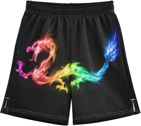 Boys Athletic Shorts Size 7-15 Boys' Casual Shorts with Pockets Elastic Waist Summer Kids Bottom for Sports Homewear