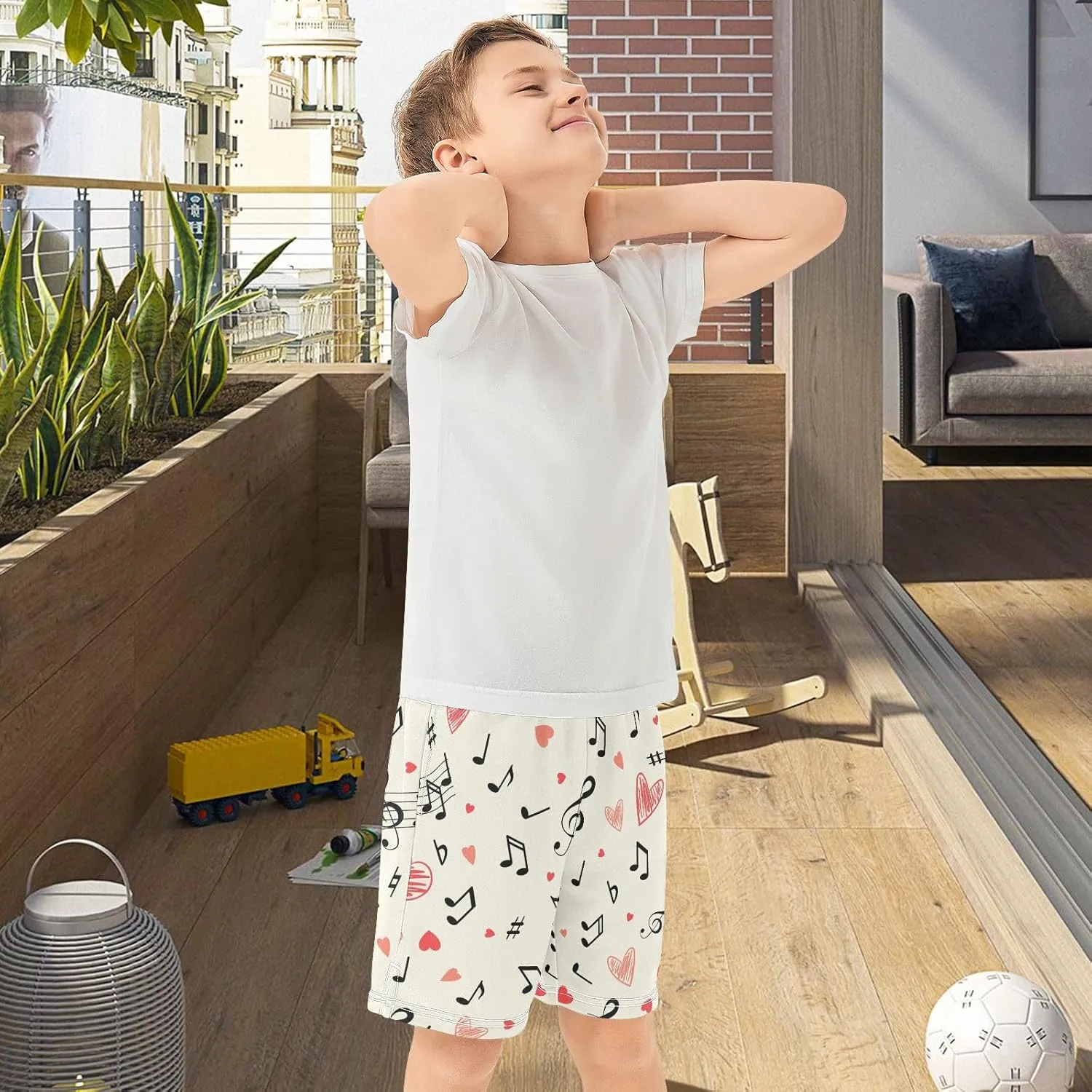 Boys Athletic Shorts Size 7-15 Boys' Casual Shorts with Pockets Elastic Waist Summer Kids Bottom for Sports Homewear