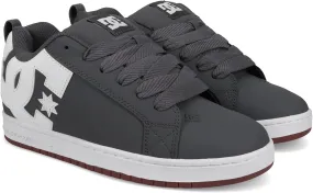DC Men's Court Graffik Skate Shoe, Grey/White