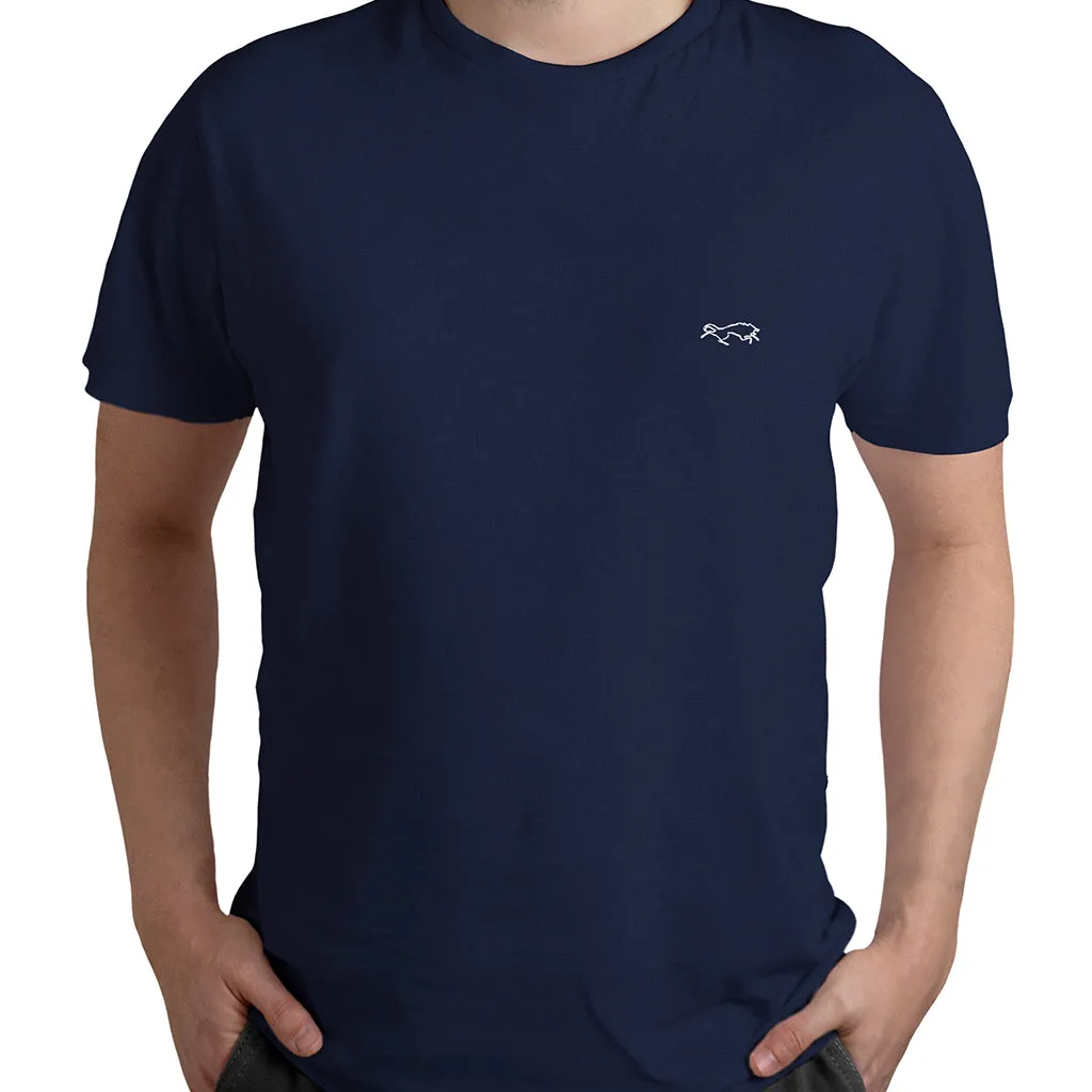 LASTWOLF LOGO T-SHIRT - NAVY