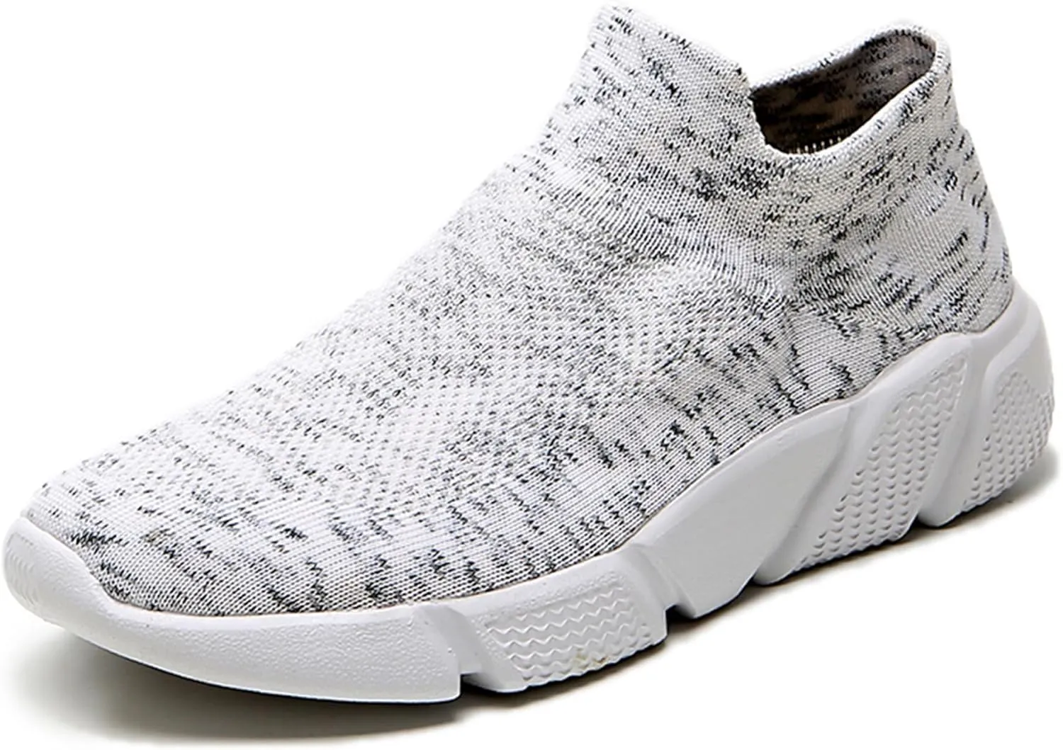 LLTMALL Women's Knit Loafer Sneakers Mesh Breathable Slip on Tennis Walking Sock Shoes