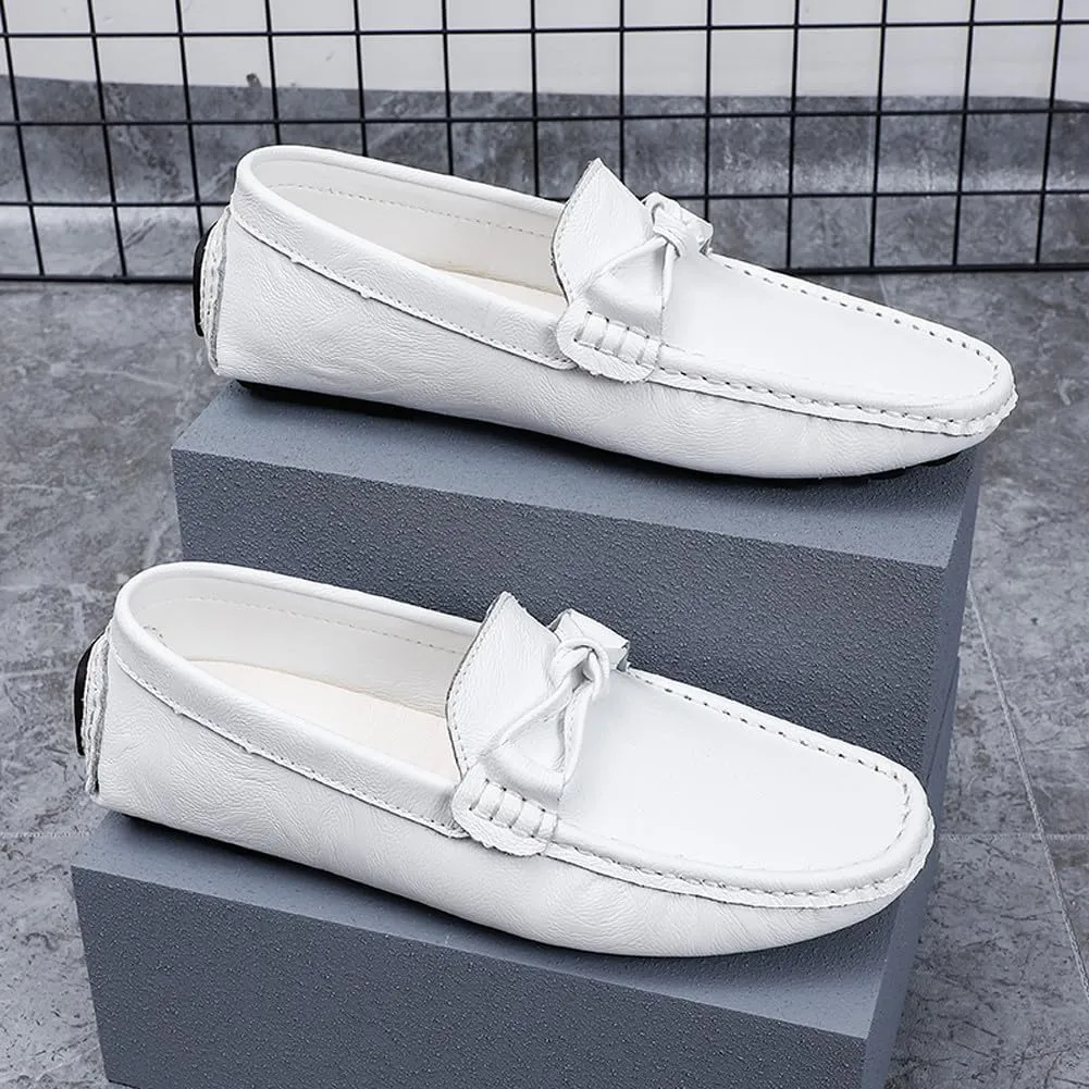 Men's Lightweight Soft Casual Genuine Leather Penny Loafer Flats Slip On Driving Walking Shoes