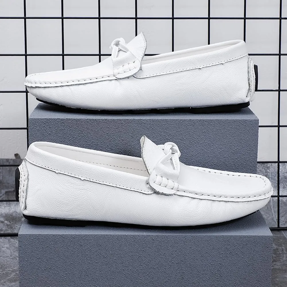 Men's Lightweight Soft Casual Genuine Leather Penny Loafer Flats Slip On Driving Walking Shoes