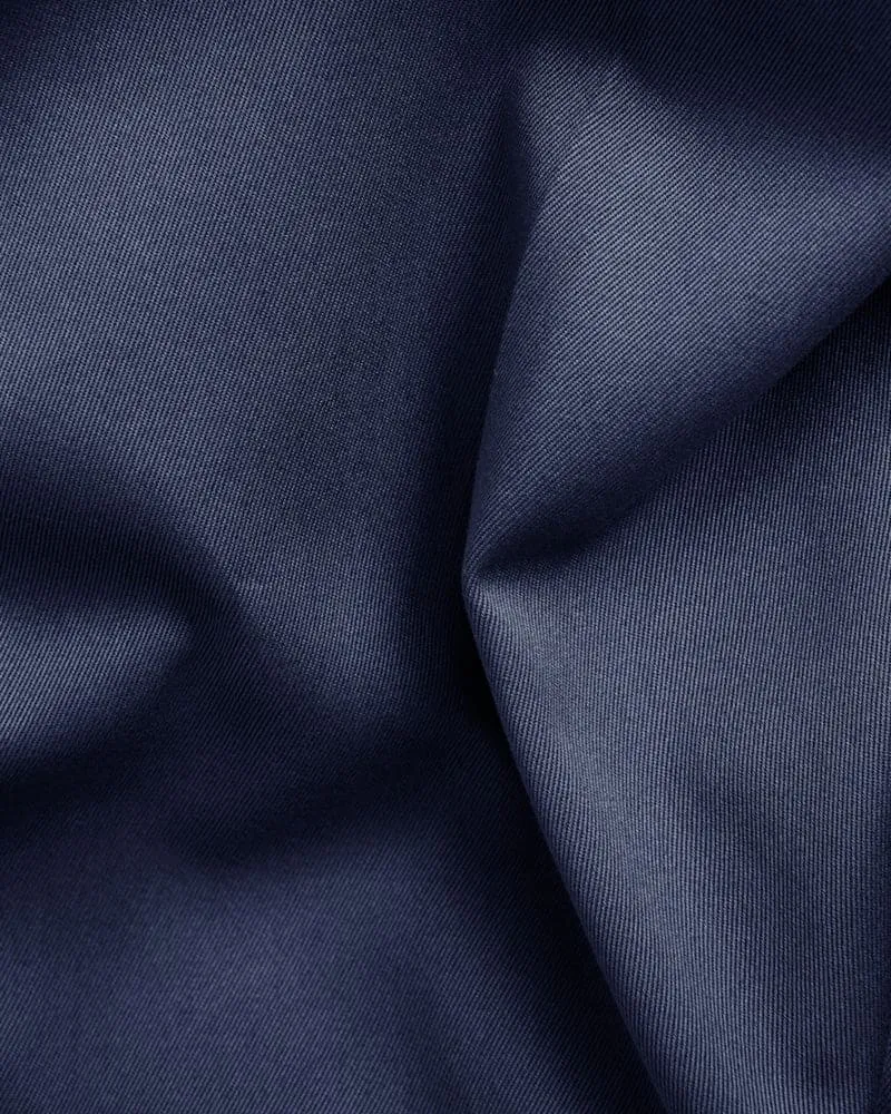 Plain Navy Cotton Trousers