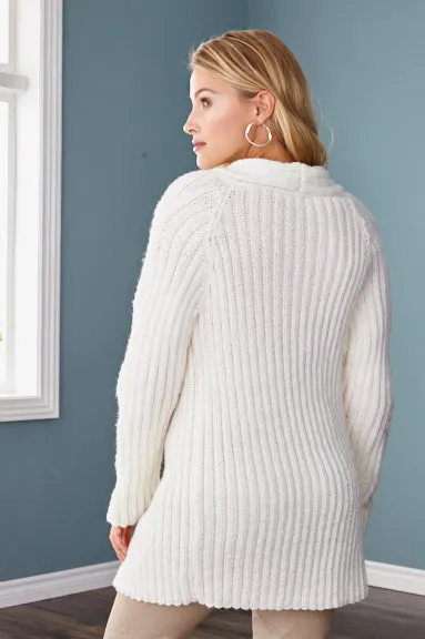 Ribbed Cabled Cardigan