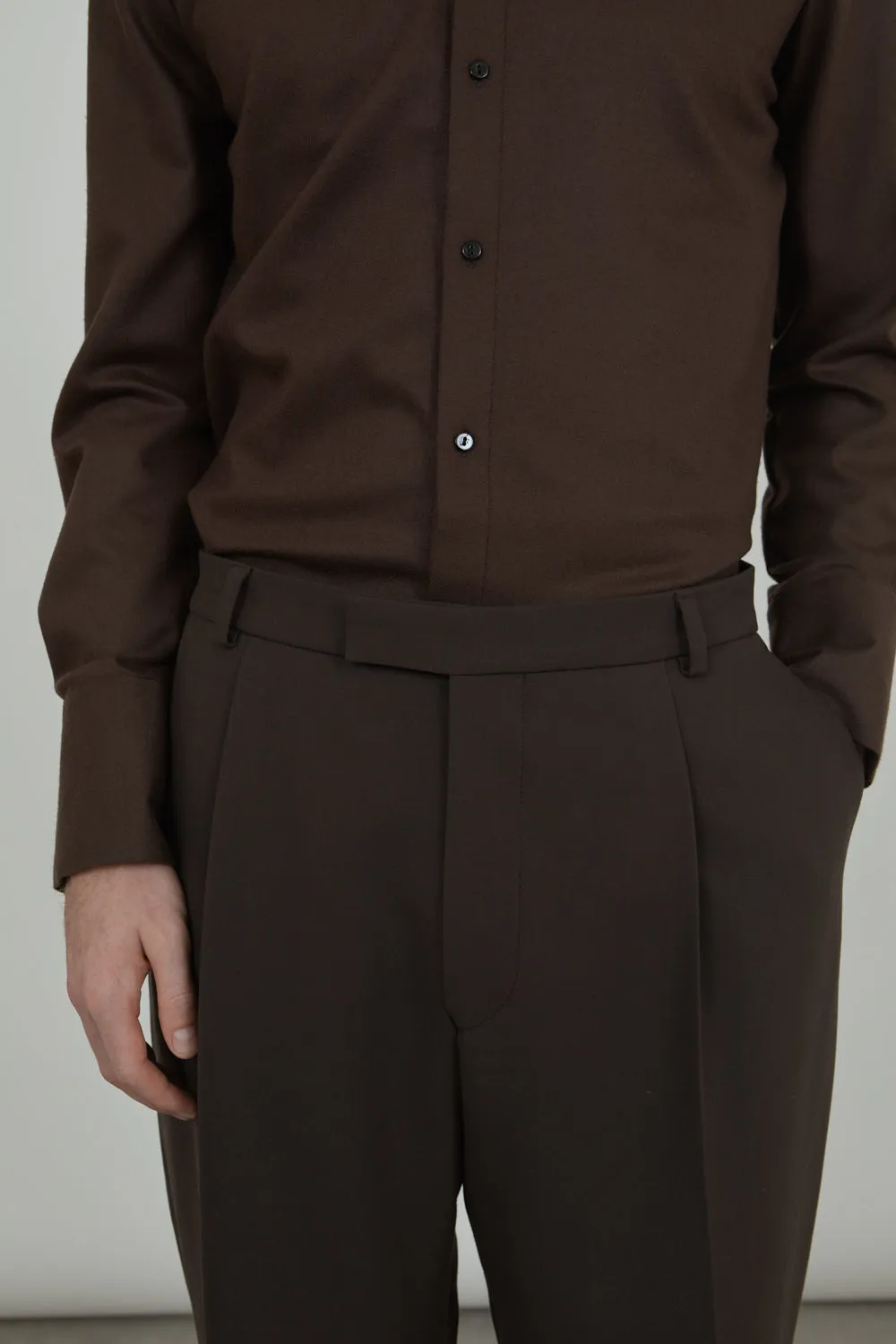 Ronin trousers | Chocolate - Virgin wool