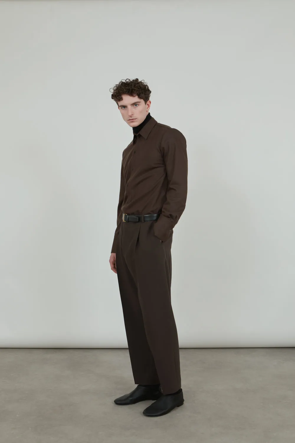 Ronin trousers | Chocolate - Virgin wool
