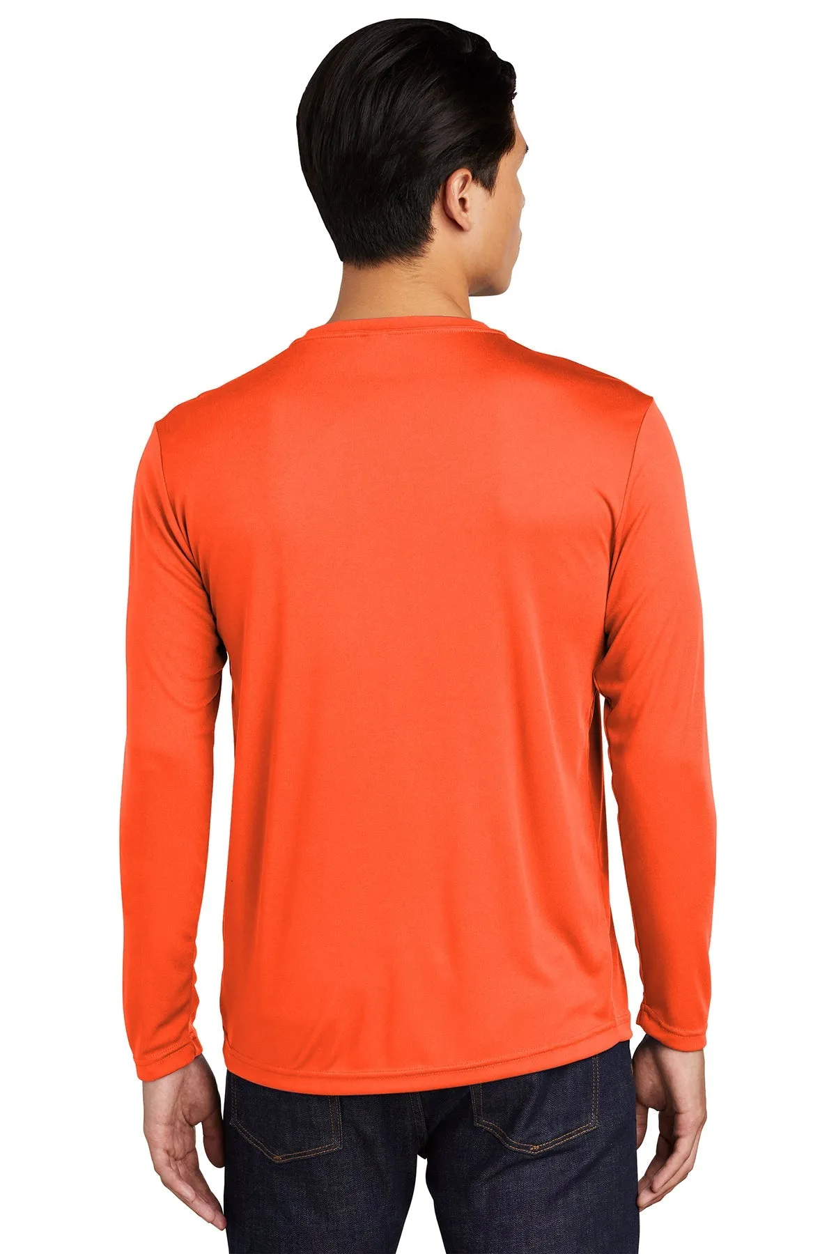 Sport-Tek Long Sleeve PosiCharge Customized Competitor Tee's, Neon Orange