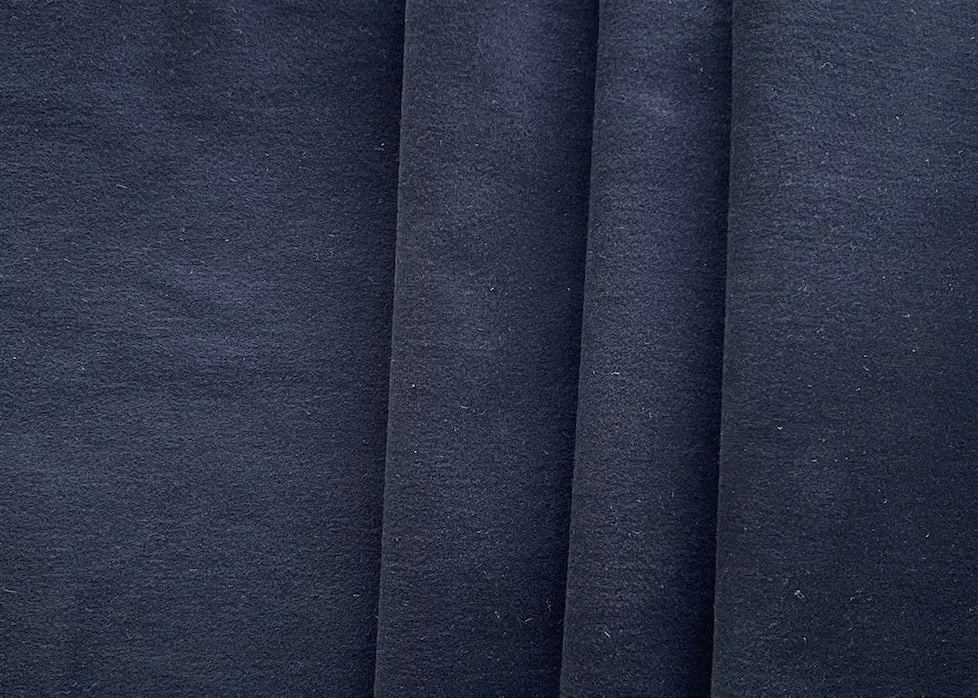 Sporty Black Stretch Cotton Chamois Matte Suede (Made in Italy)