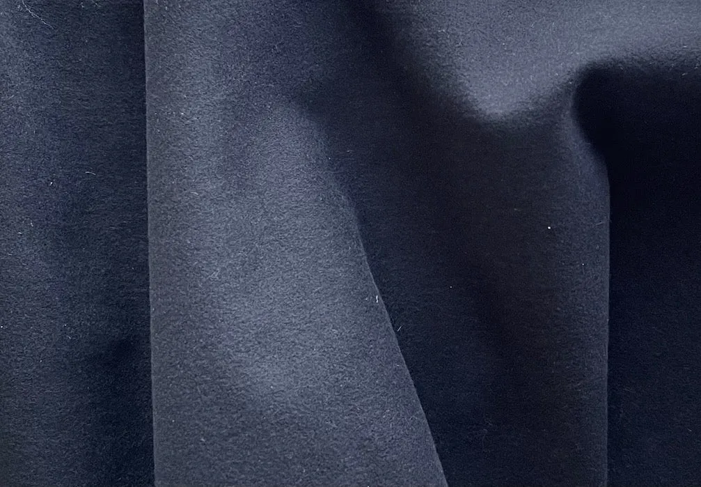 Sporty Black Stretch Cotton Chamois Matte Suede (Made in Italy)