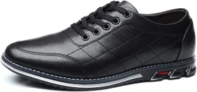 Veslexth Men Casual Driving Sneakers Loafers Breathable Comfort Walking Wing Tips Lace Up Luxury Leather Shoes for Male Business Work Office Dress Outdoor
